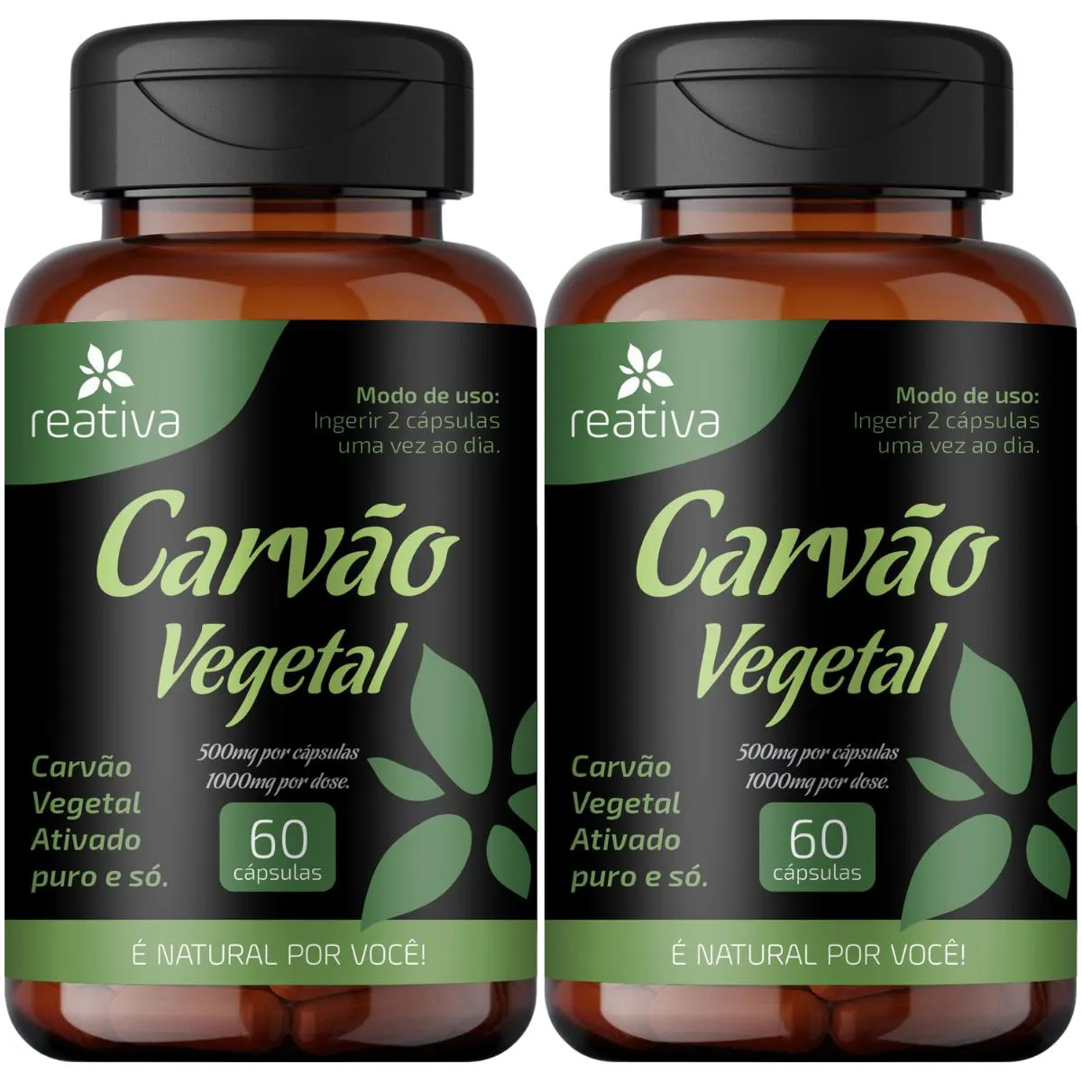 2 CARVAO VEGETAL 120 CAPS