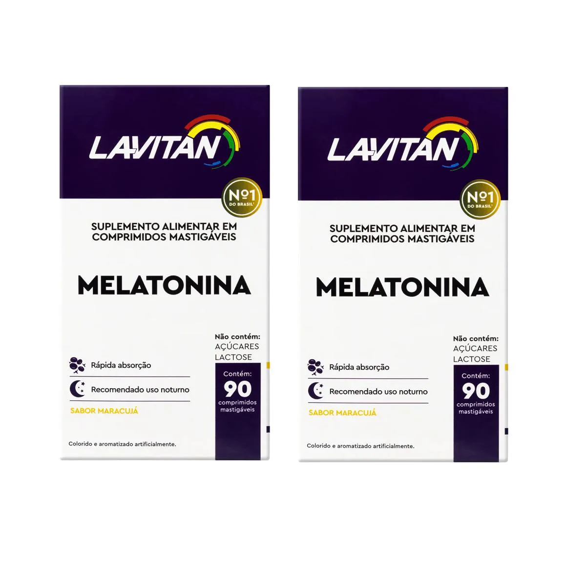 KIT 02 LAVITAN MELATONINA SABOR MARACUJá 90 CPR - CIMED