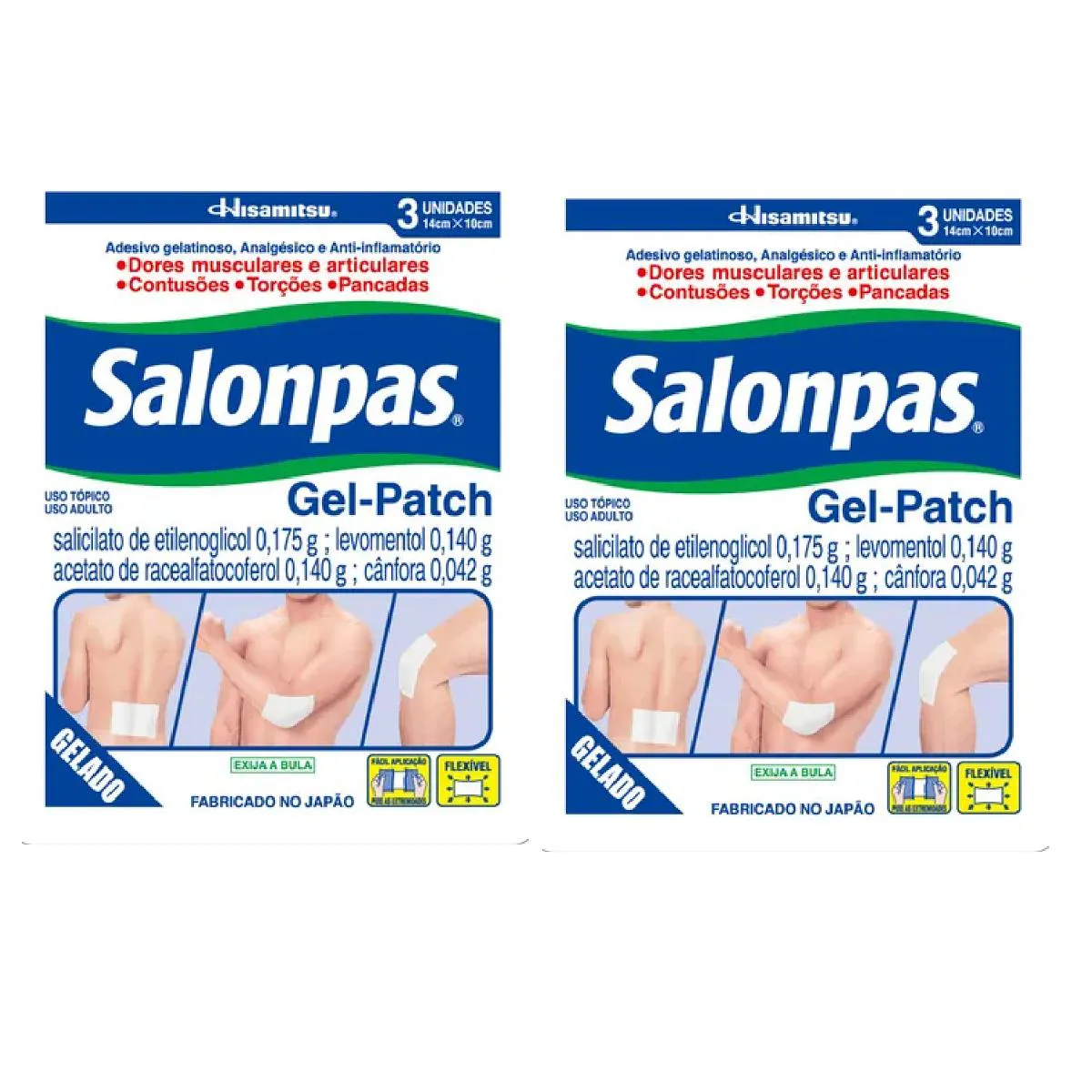 KIT 02 SALONPAS GEL PATCH COM 3 UN 14CM X 10CM - HISAMITSU