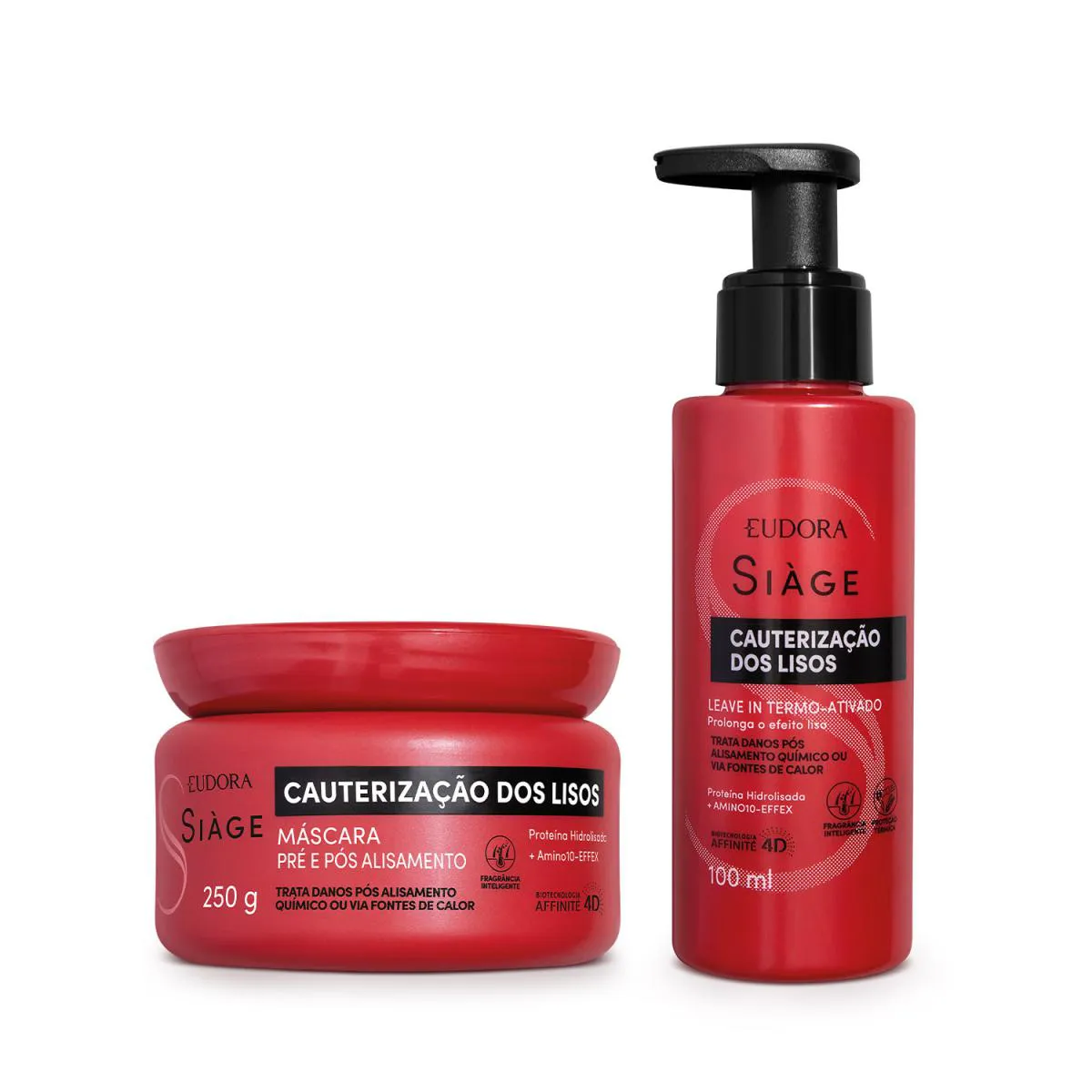 COMBO SIàGE CAUTERIZAçãO DOS LISOS: MáSCARA CAPILAR  250G + LEAVE IN 100ML
