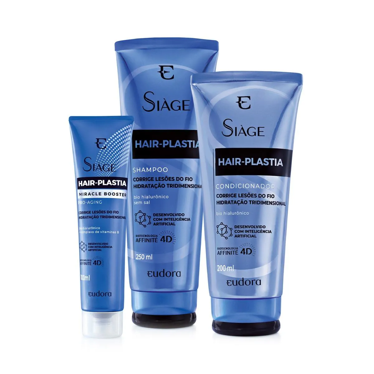 COMBO SIàGE HAIR-PLASTIA: SHAMPOO 250ML + CONDICIONADOR 200ML + BOOSTER PRO-AGING 100ML