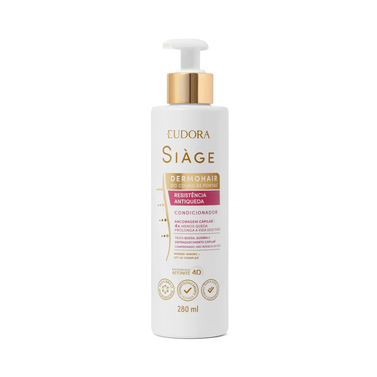 EUDORA SIàGE DERMO HAIR CONDICIONADOR RESISTêNCIA ANTIQUEDA 280ML