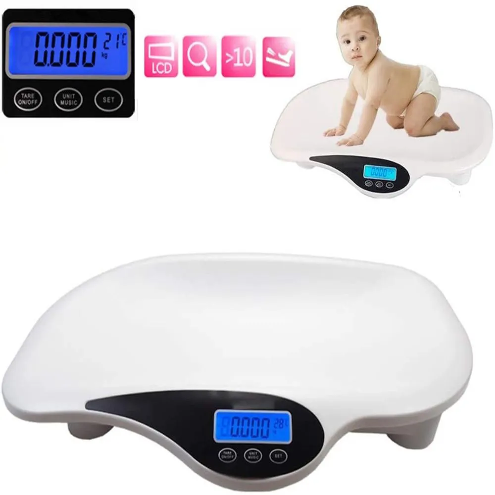 BALANçA DE BEBê DIGITAL PEDIáTRICA INFANTIL MUSICAL 20KG COMPLETA CRIANçA MATERNIDADE COM MEDIDOR DE TAMANHO
