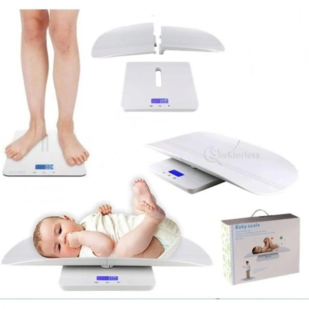 BALANçA DIGITAL 2 EM 1 – PEDIáTRICA E ADULTO, LCD, PARA BEBê, MAMãE E PET, 100KG, TOUCH