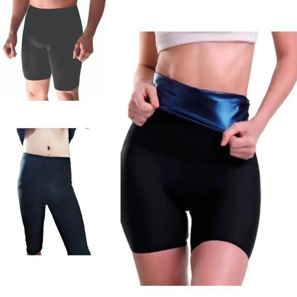 BERMUDA PARA SAUNA PORTáTIL, COMPRESSãO TéRMICA, ROUPA FEMININA E MASCULINA, TREINAMENTO, CORRIDA, BIKE.