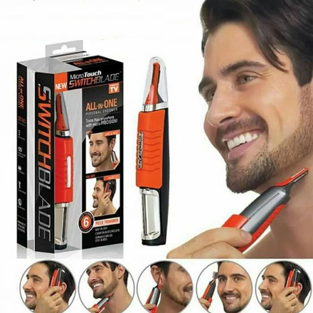 MáQUINA DE CORTAR CABELO E APARADOR DE PELOS SEM FIO, LED, 6 EM 1, KIT COMPLETO PARA NARIZ, ORELHA, BARBA, SOBRANCELHA,