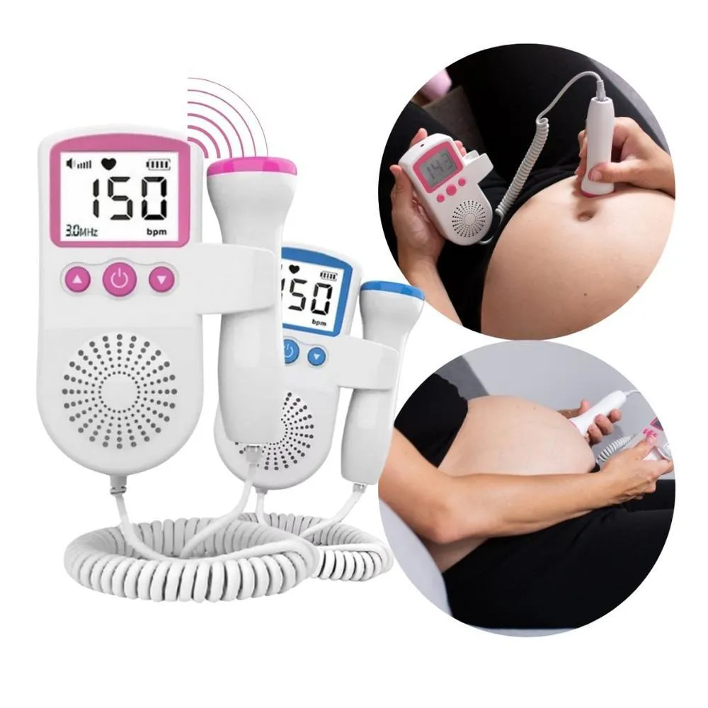 MONITOR DE BATIDAS DO CORAçãO DO BEBê, DOPPLER FETAL CARDíACO, APARELHO PORTáTIL PARA OUVIR A FREQUêNCIA CARDíACA NA GRA Verde