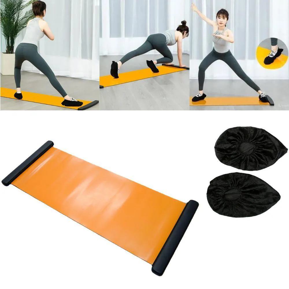 PLATAFORMA DESLIZANTE COM SAPATILHAS, TAPETE SLIDE BOARD, EXERCíCIOS, PILATES, YOGA, FUNCIONAL, FISIOTERAPIA, TREINO, AC