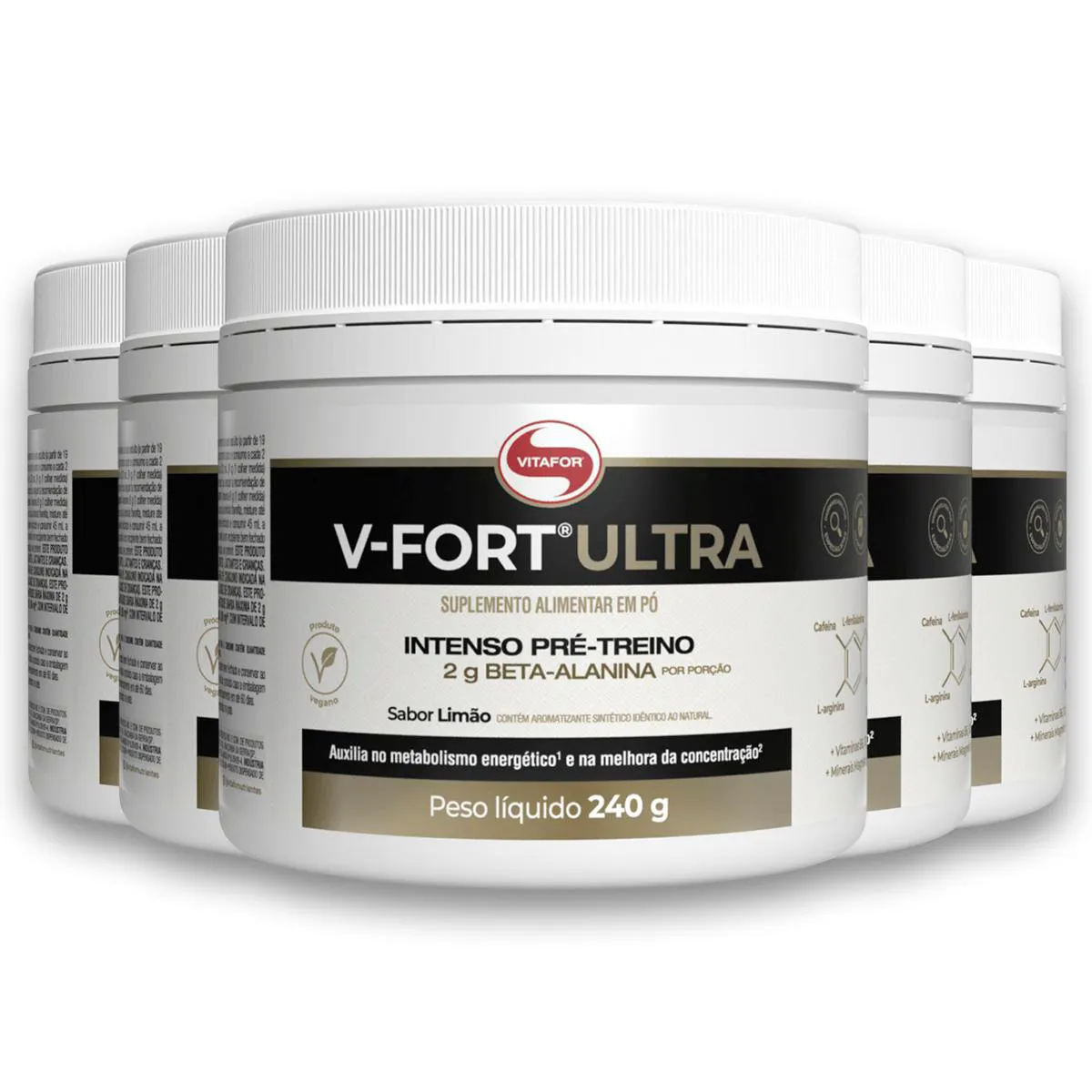 Kit 5 V Fort Ultra Vitafor 240g Limão