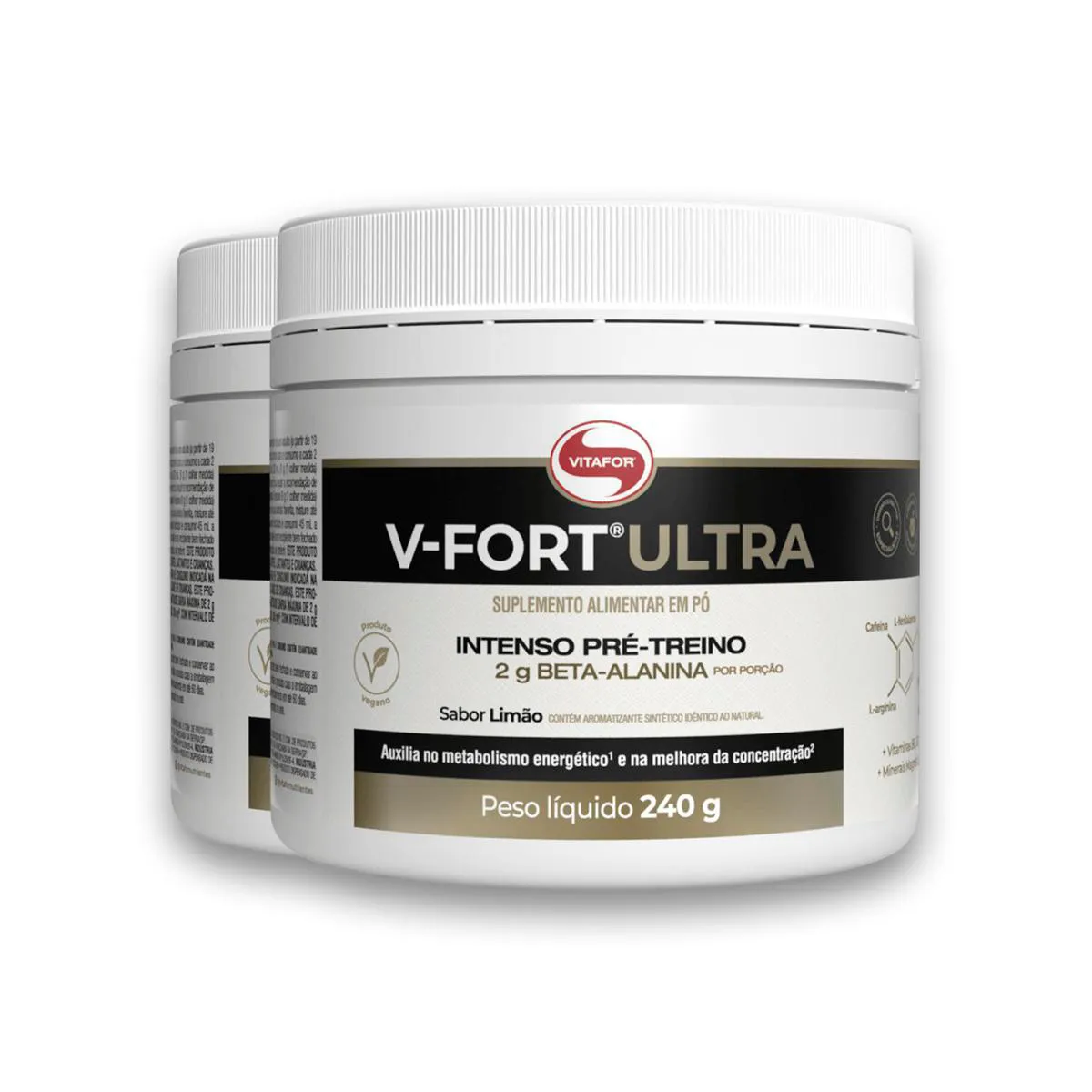 Kit 2 V Fort Ultra Vitafor 240g Limão