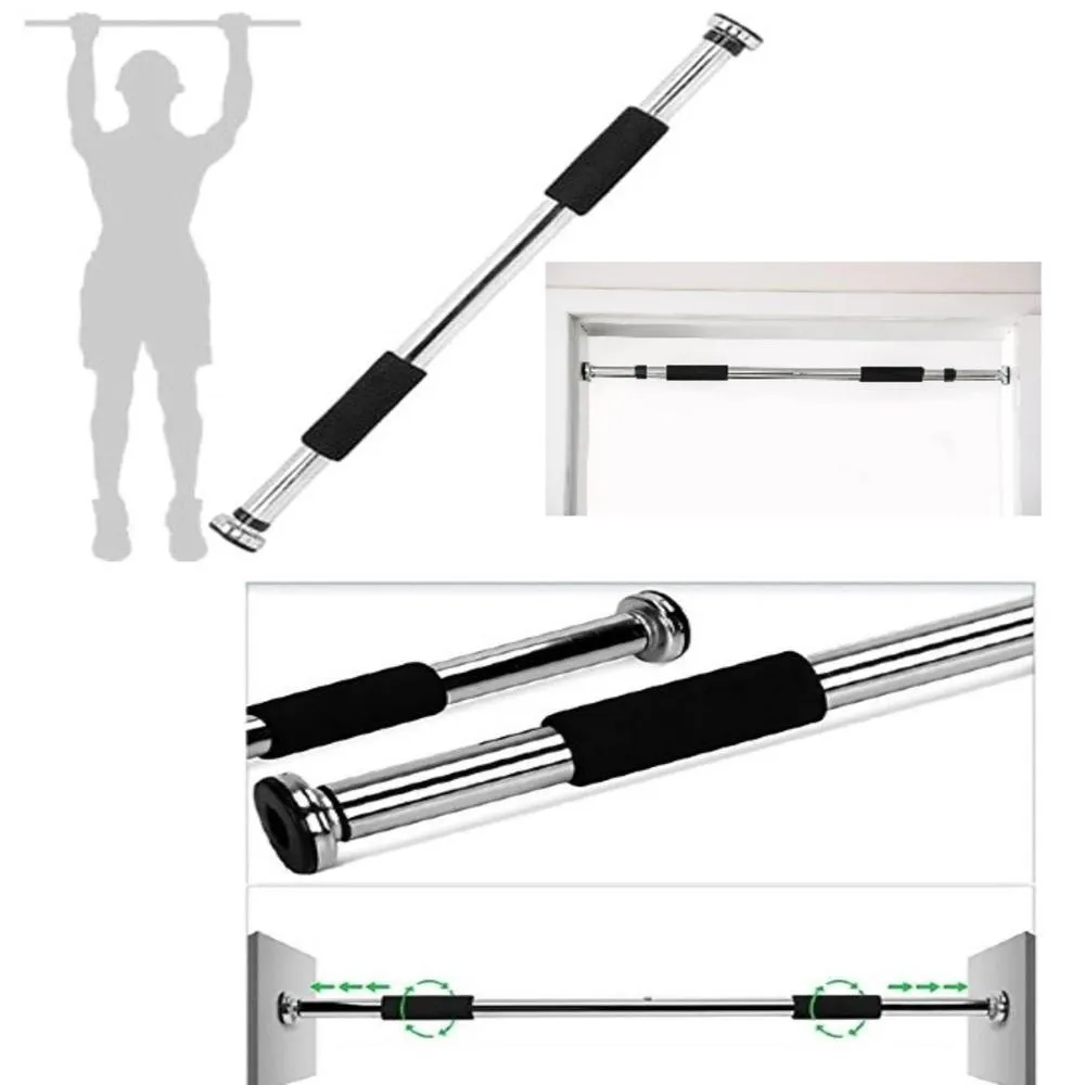 BARRA FIXA PARA FLEXãO DE PORTA, ABDOMINAL E EXERCíCIOS, AJUSTáVEL, MULTIFUNCIONAL PARA ACADEMIA EM CASA.