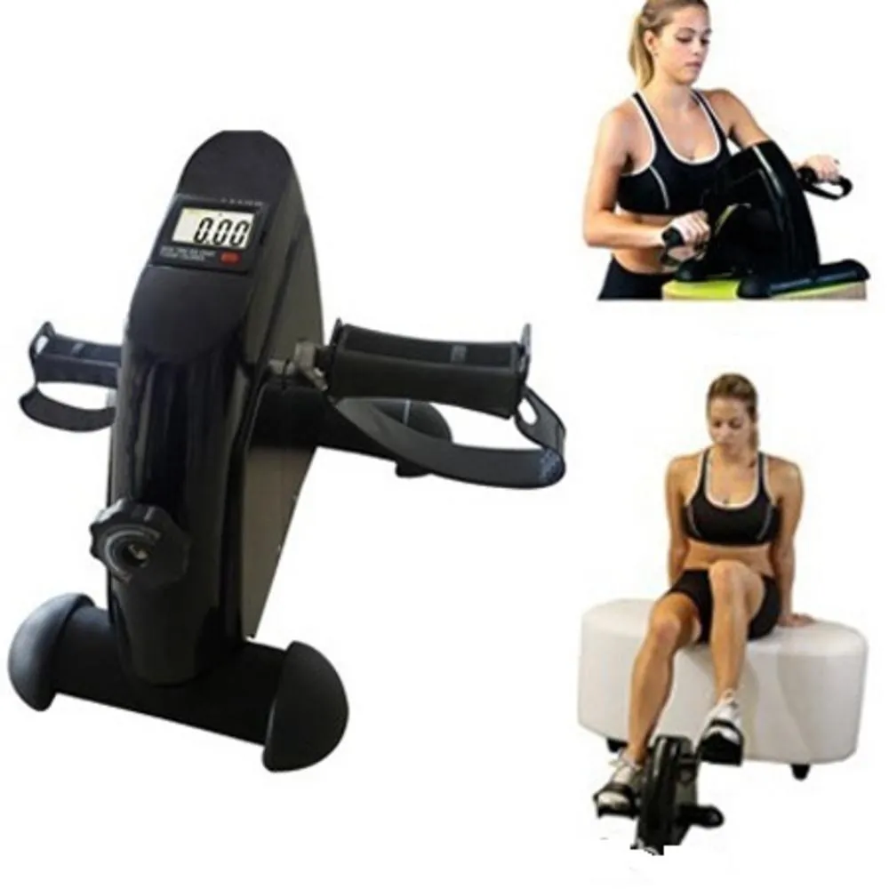 BICICLETA DE FISIOTERAPIA ERGOMéTRICA MINI BIKE SIMULADOR DIGITAL LCD PARA BRAçOS E PERNAS PORTáTIL PROFISSIONAL