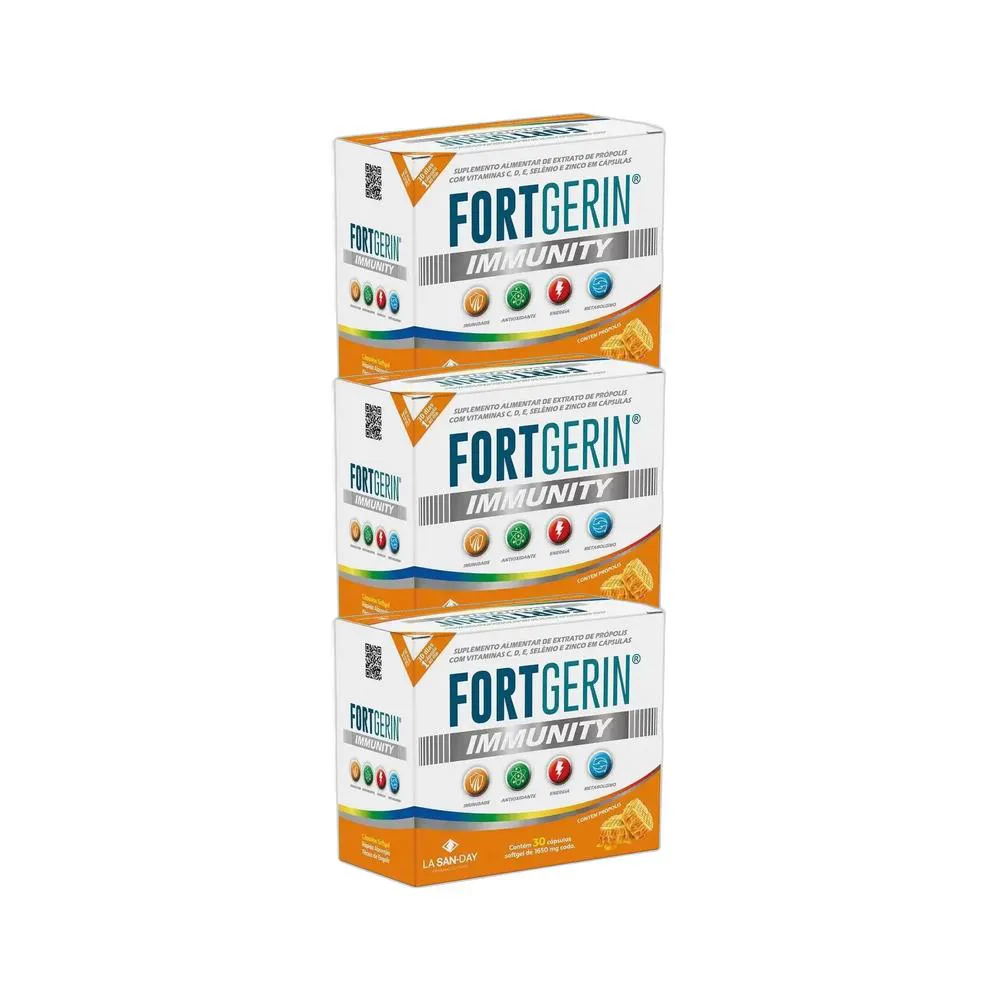 KIT 3X SUPLEMENTO FORTGERIN IMMUNITY 30 CPS - LA SAN DAY