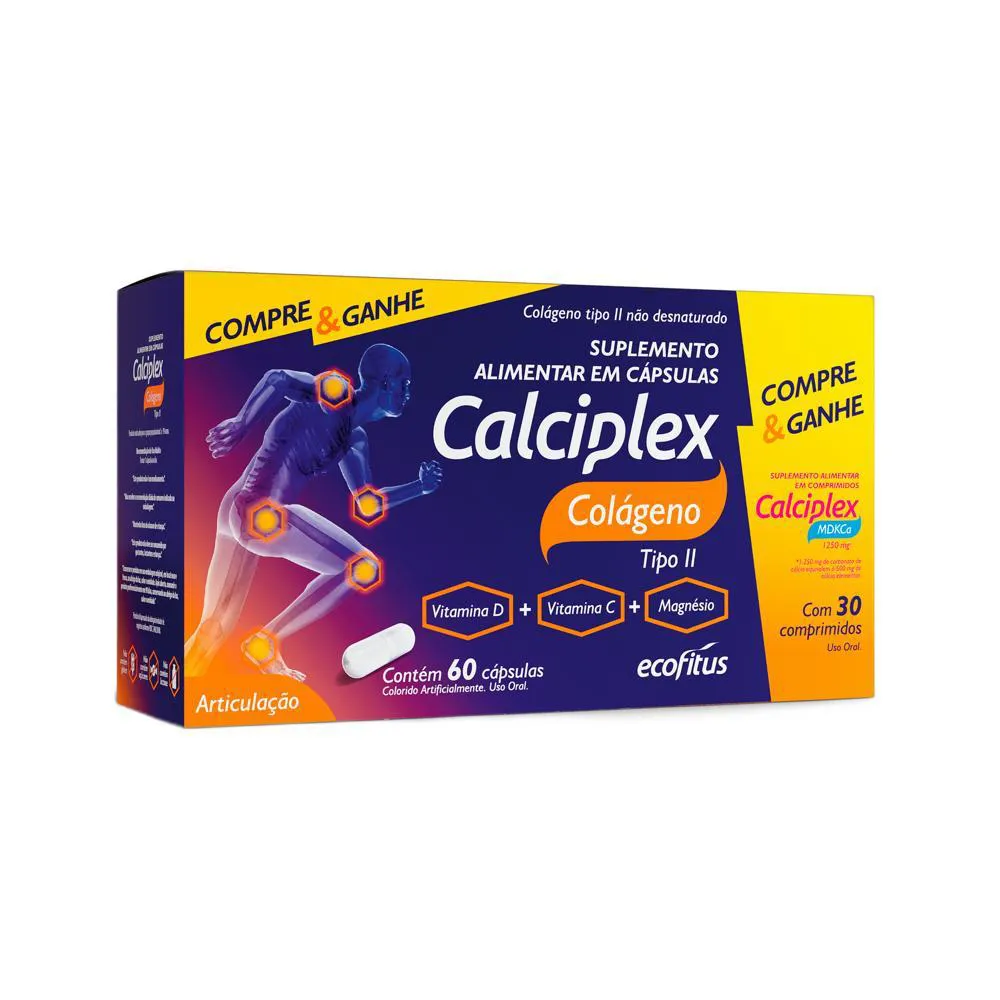 CALCIPLEX COLáGENO TIPO II 60 CPS + MDKCA 30 CPR ECOFITUS