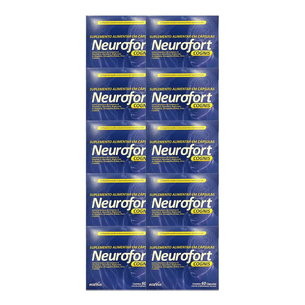 KIT 10X VITAMINAS NEUROFORT COGNIS 60 CPS - ECOFITUS