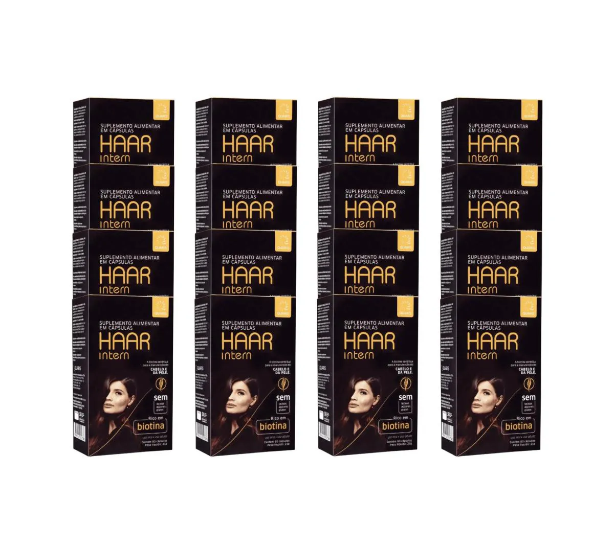 KIT 16X VITAMINA HAAR INTERN CABELO E PELE 60 CPS - QUARIS