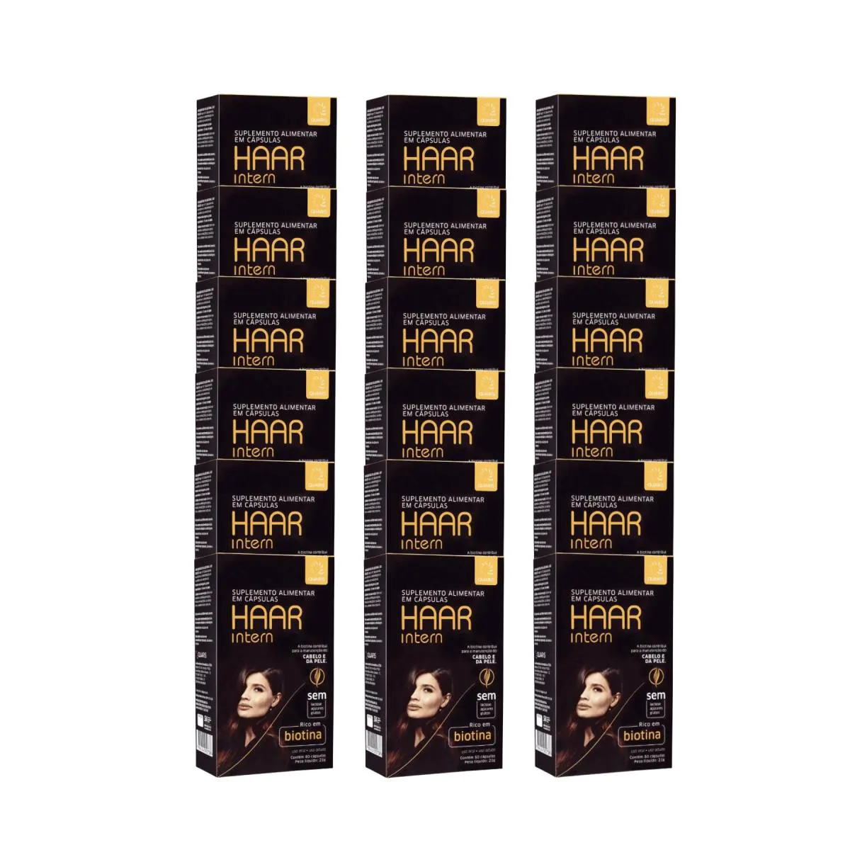 KIT 18X VITAMINA HAAR INTERN CABELO E PELE 60 CPS - QUARIS