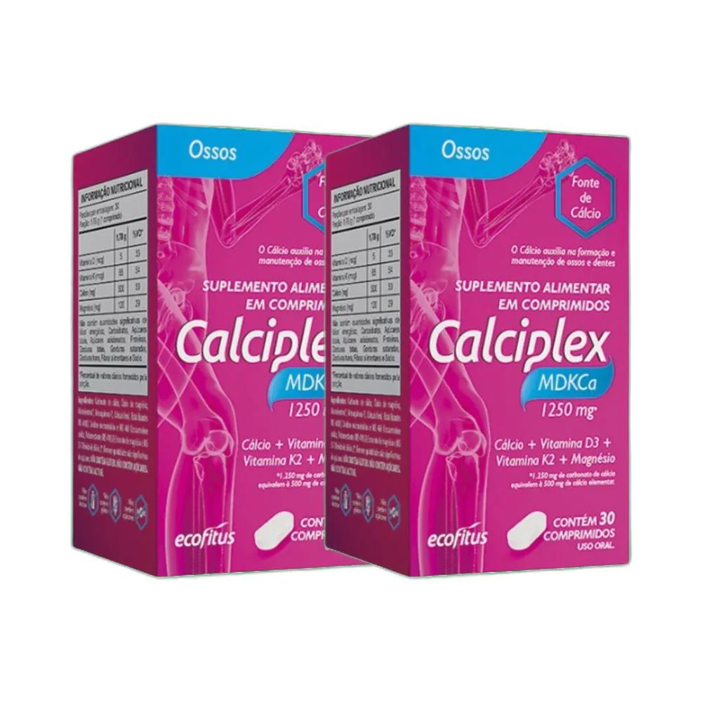 KIT 2X VITAMINAS CALCIPLEX MDKCA 30 CPR - ECOFITUS