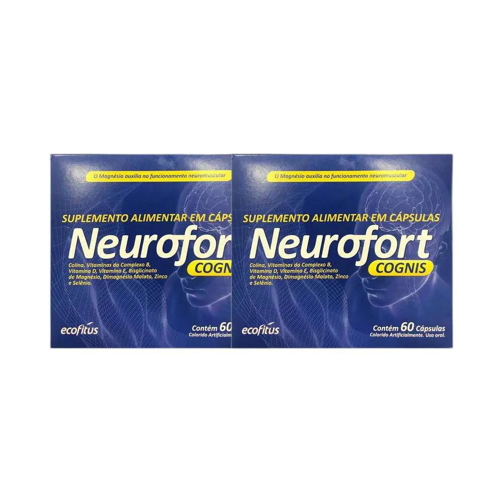 KIT 2X VITAMINAS NEUROFORT COGNIS 60 CPS - ECOFITUS