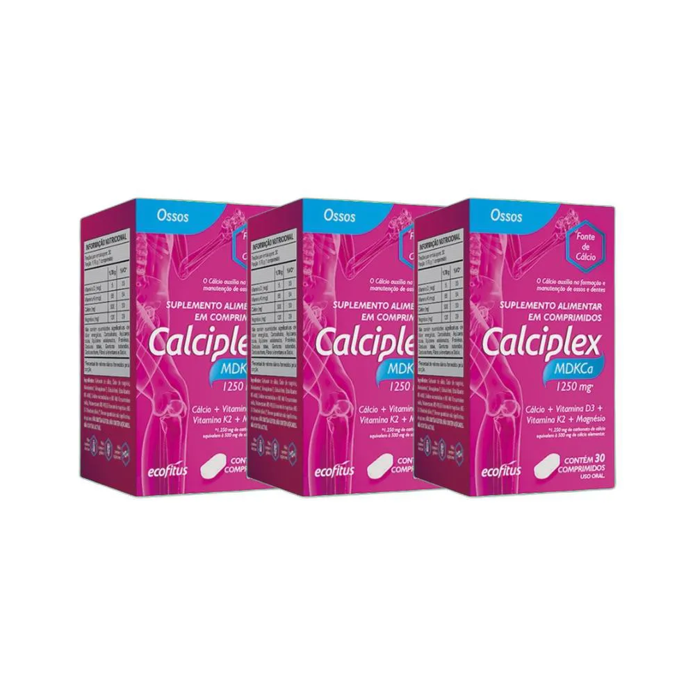 KIT 3X VITAMINAS CALCIPLEX MDKCA 30 CPR - ECOFITUS