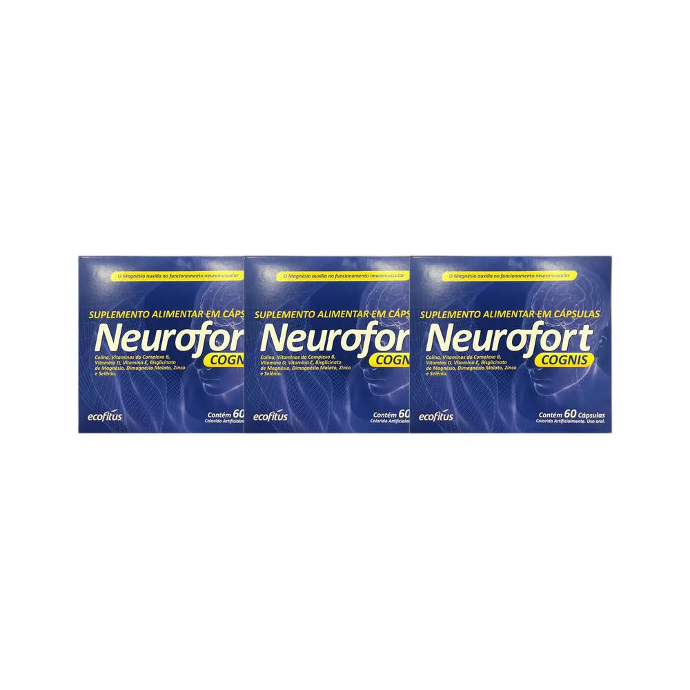 KIT 3X VITAMINAS NEUROFORT COGNIS 60 CPS - ECOFITUS