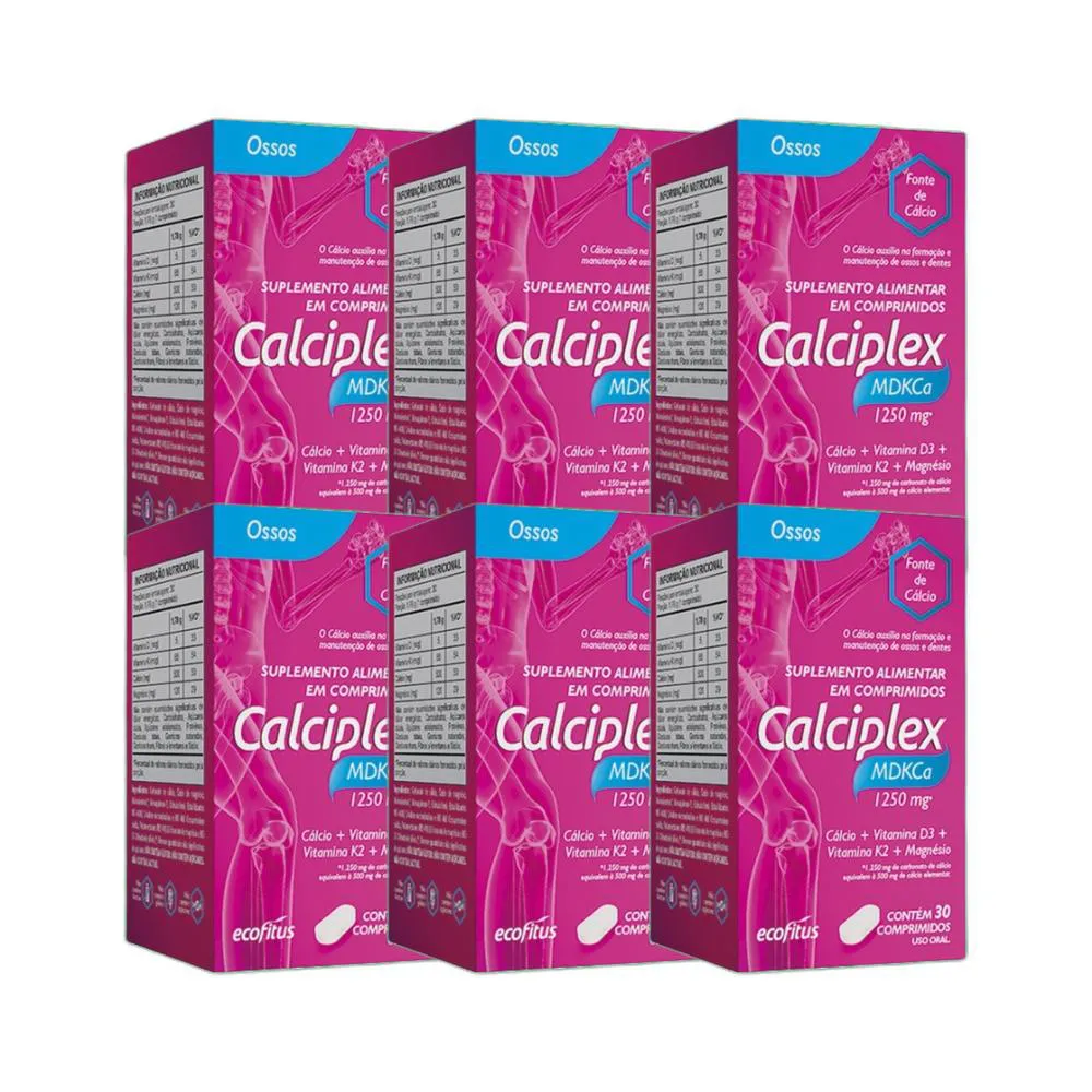 KIT 6X VITAMINAS CALCIPLEX MDKCA 30 CPR - ECOFITUS