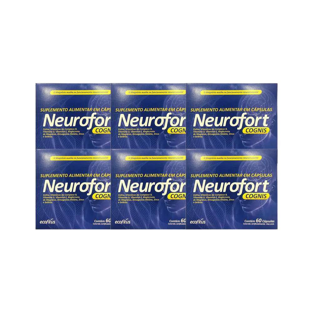 KIT 6X VITAMINAS NEUROFORT COGNIS 60 CPS - ECOFITUS