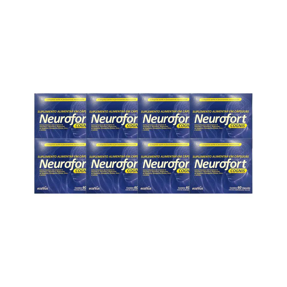 KIT 8X VITAMINAS NEUROFORT COGNIS 60 CPS - ECOFITUS