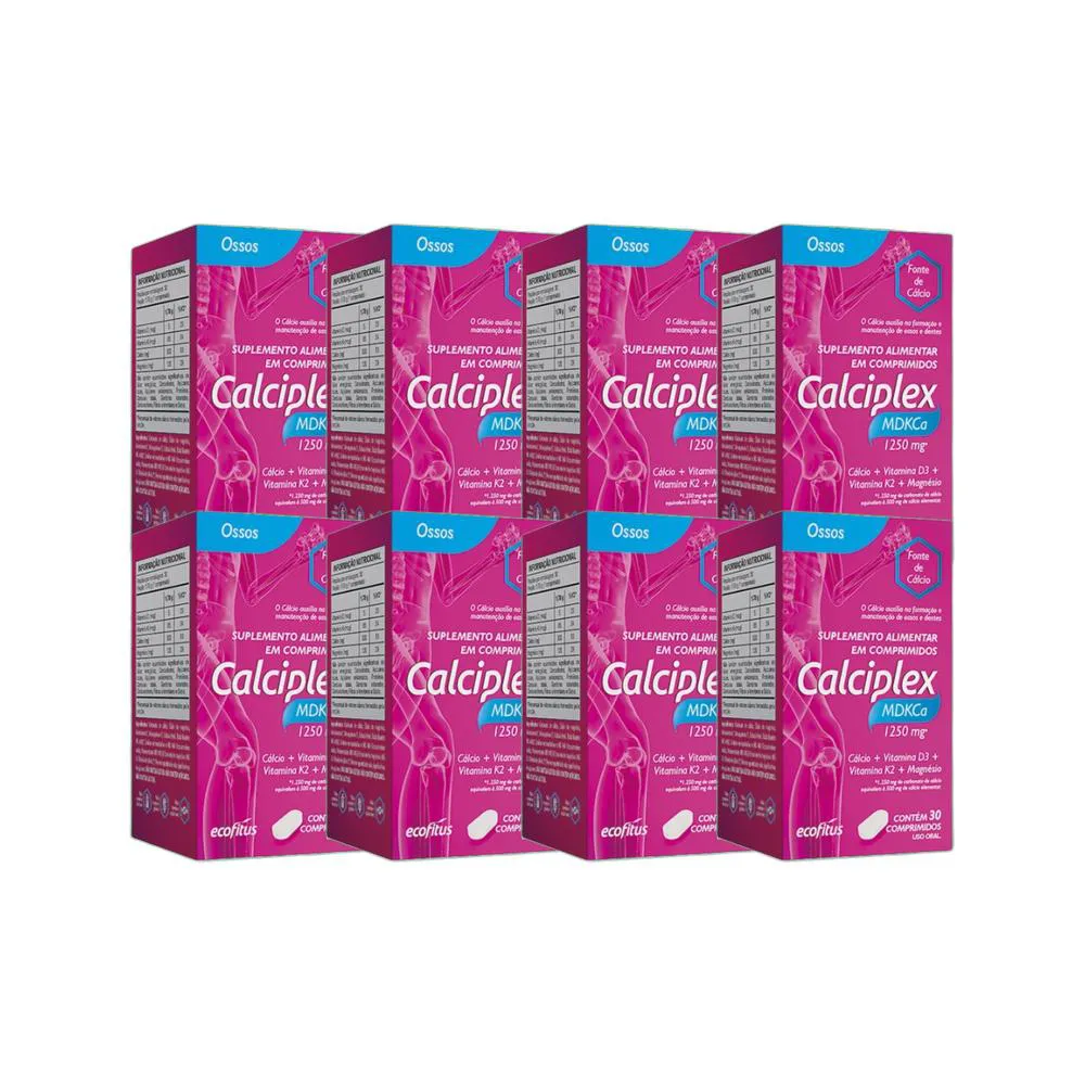 KIT 8X VITAMINAS CALCIPLEX MDKCA 30 CPR - ECOFITUS