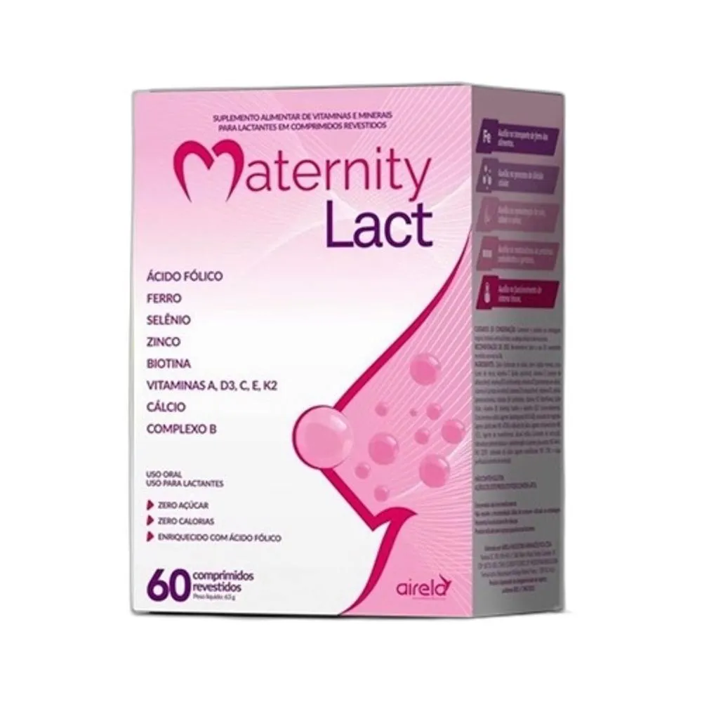 VITAMINA MATERNITY LACT 60 CPR REVESTIDOS - NATULAB
