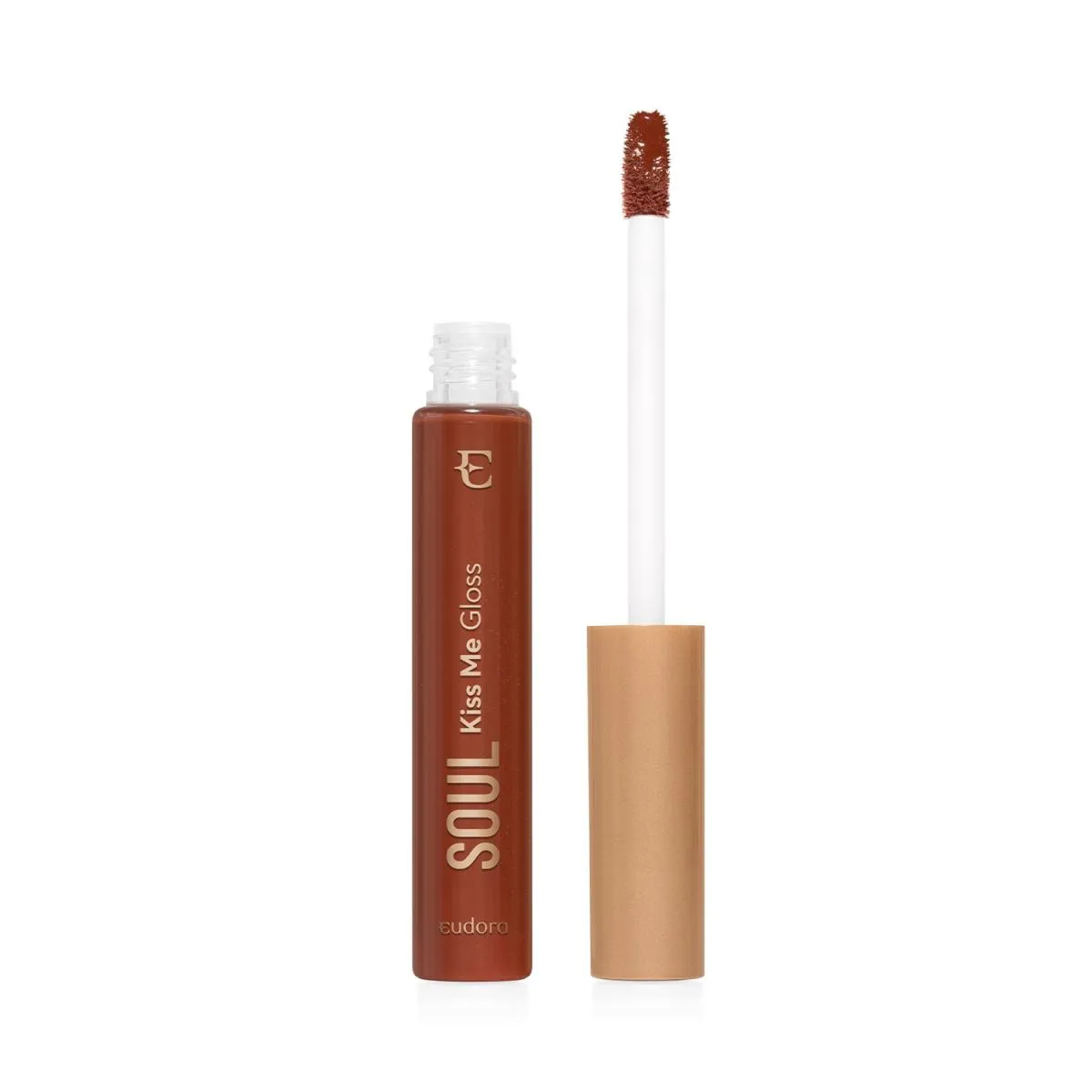 EUDORA SOUL KISS ME DOCES FINOS GLOSS MARROM BOMBOM DE AVELã 5,2ML