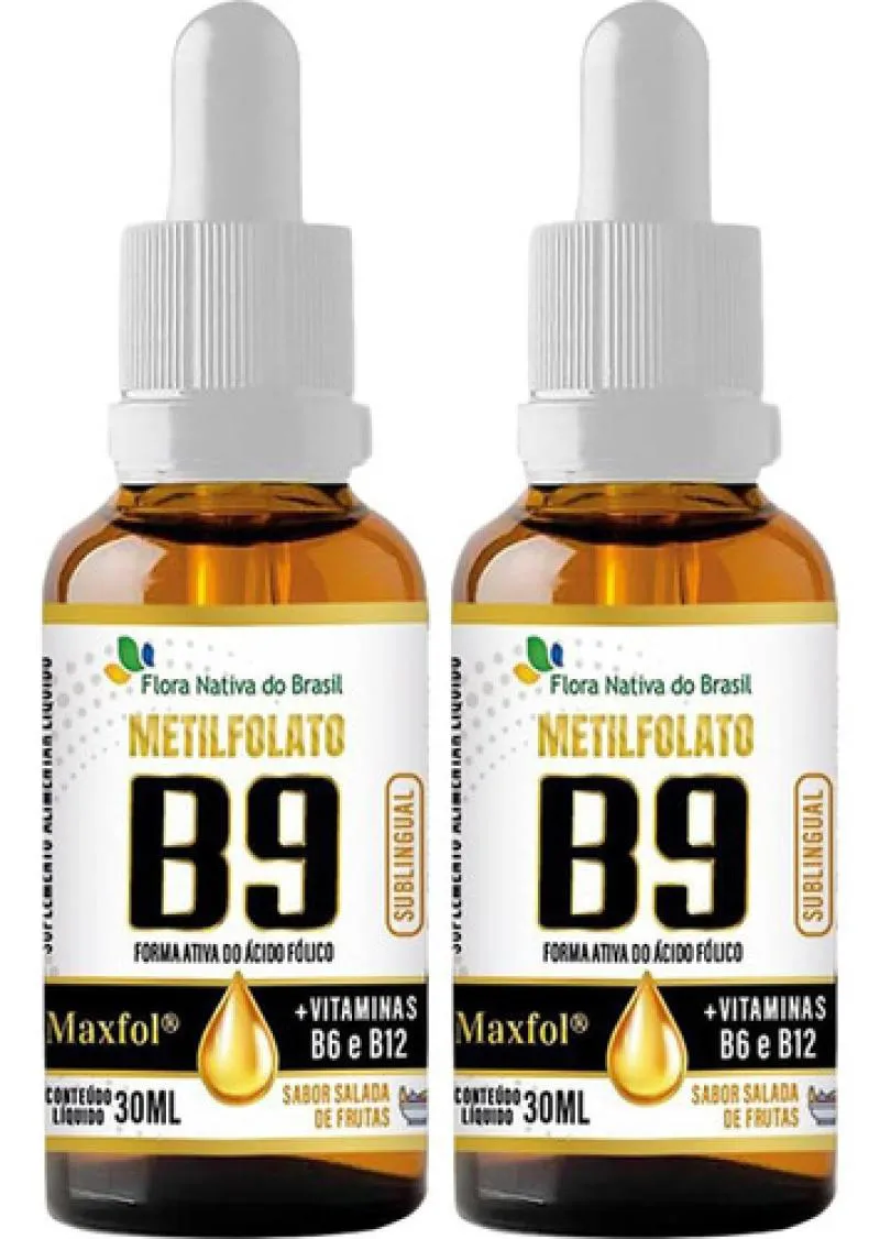 VITAMINA B9 SUBLINGUAL METILFOLATO 2 X 30ML FLORA NATIVA