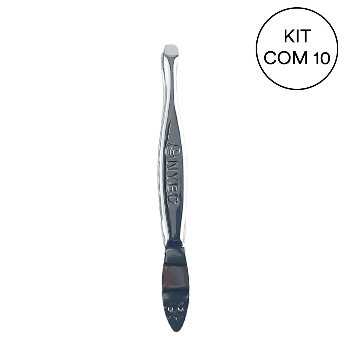 KIT 10 PINçA PONTA RETA-CARTELA COM 12 PçS AçO CARBONO NYBC
