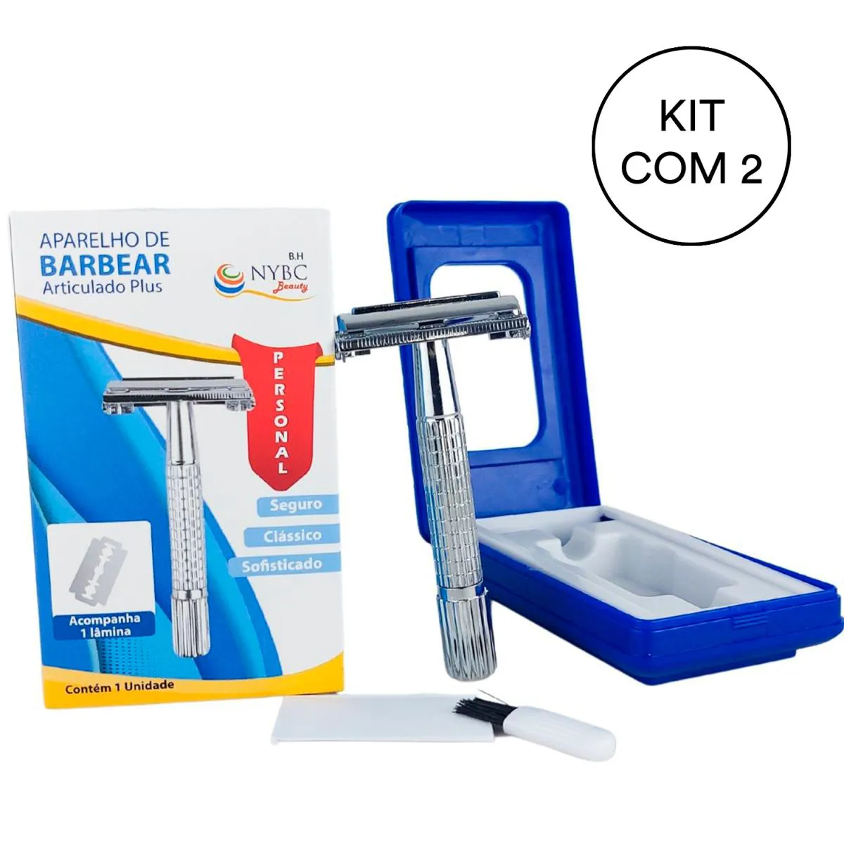 KIT 2 APARELHO DE BARDEAR ARTICULADO AçO INOXIDáVEL NYBC