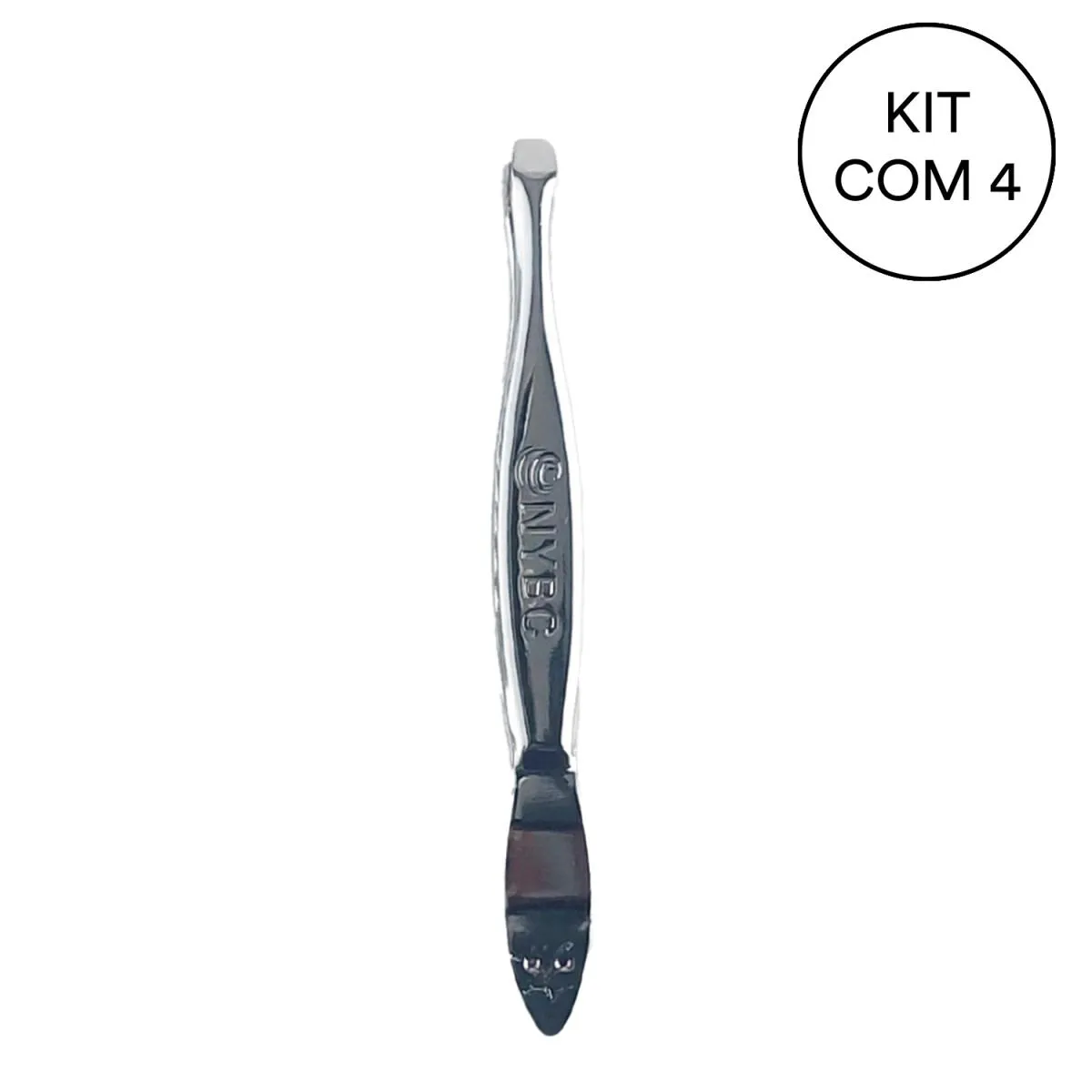 KIT 4 PINçA PONTA RETA-CARTELA COM 12 PçS AçO CARBONO NYBC
