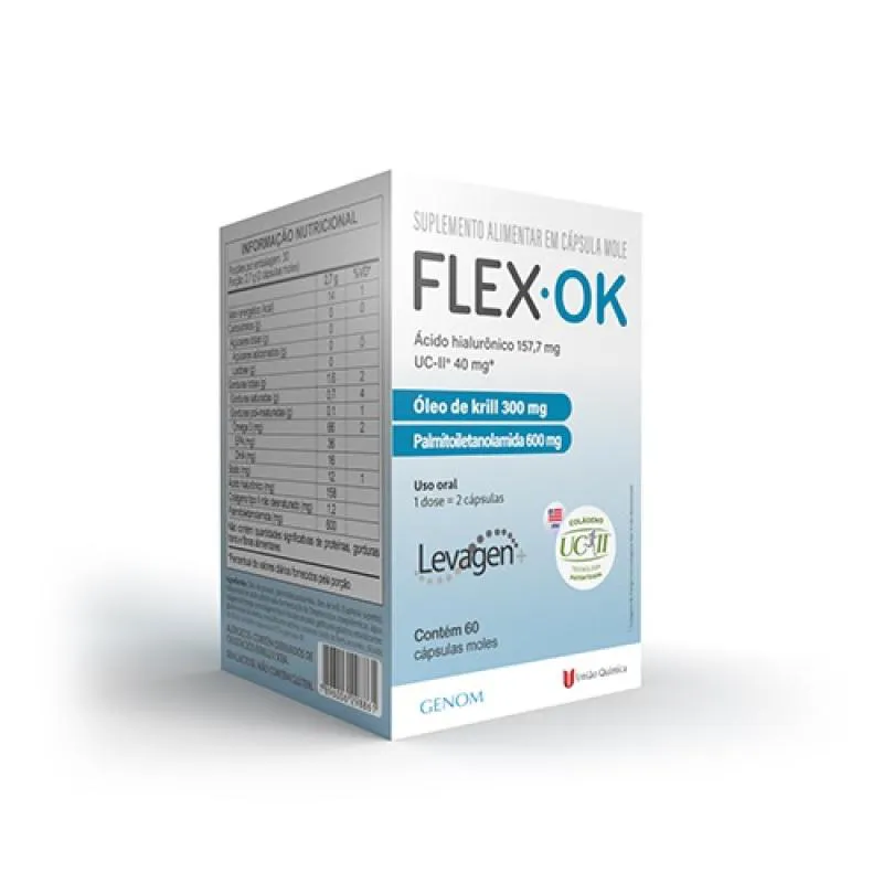 SUPLEMENTO FLEX OK 60 CáPSULAS + 10 CáPSULAS - GENOM