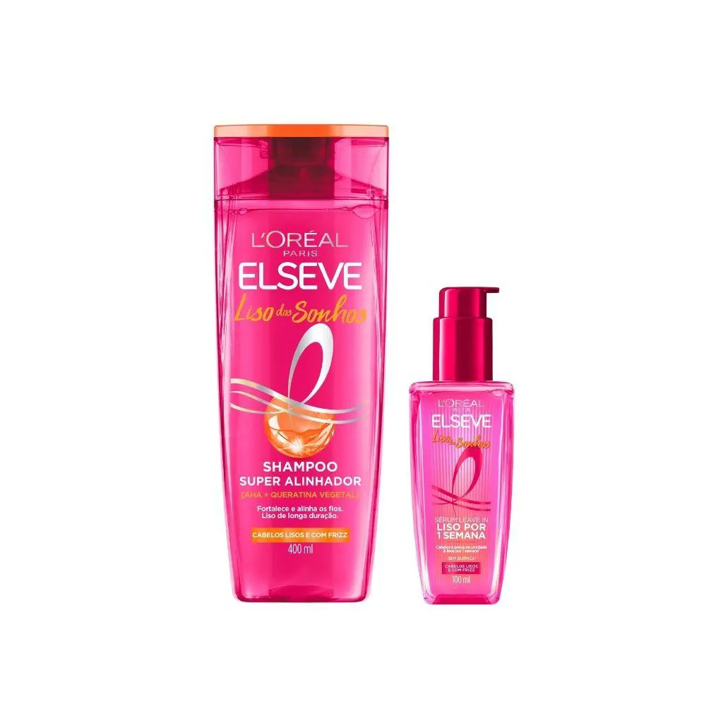 KIT ELSEVE LISO DOS SONHOS SHAMPOO 400ML + SERUM 100ML
