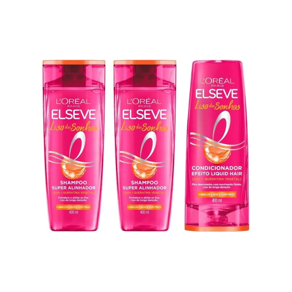 KIT ELSEVE LISO DOS SONHOS 2 SHAMPOO 400ML + COND 400ML