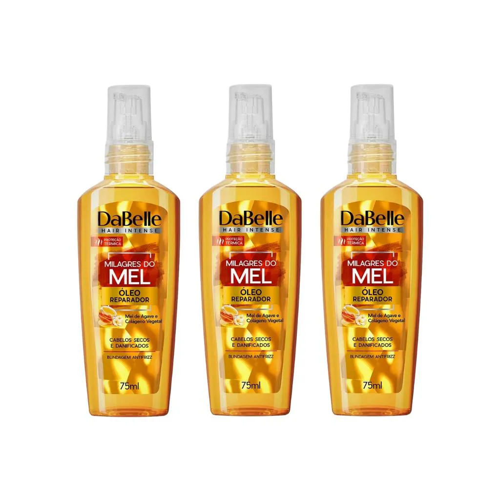 OLEO CAPILAR MAGICO DABELLE 75ML MILAGRES DO MEL - 3UN