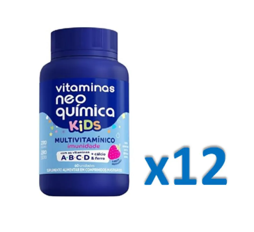 KIT 12 VITAMINA KIDS 60 CáPSULAS - NEO QUíMICA