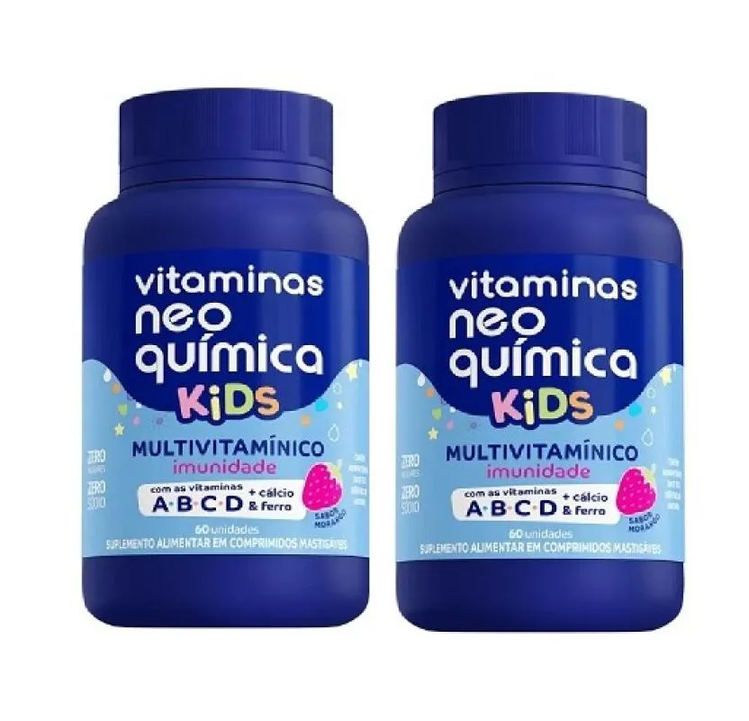 KIT 2 VITAMINA KIDS 60 CáPSULAS - NEO QUíMICA
