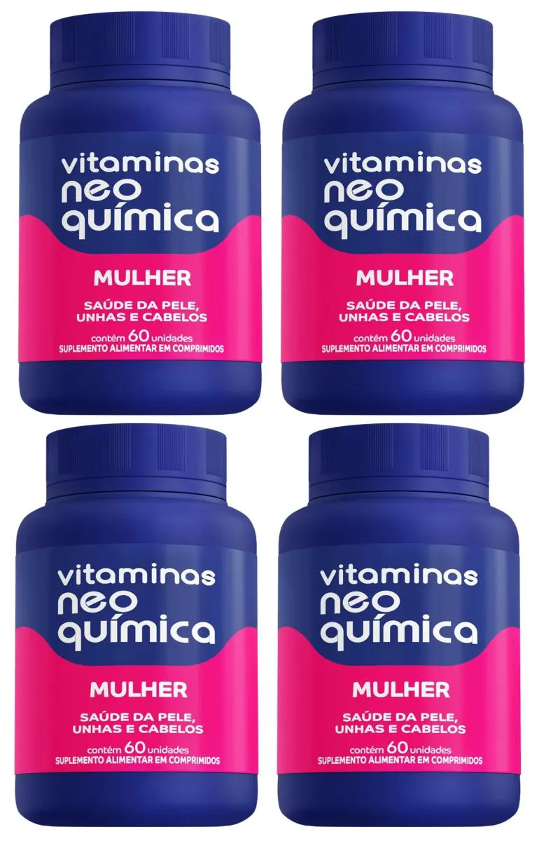 KIT 4 VITAMINA MULHER 60 CáPSULAS - NEO QUíMICA
