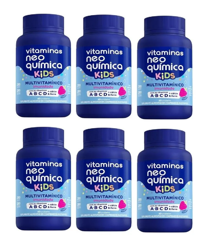 KIT 6 VITAMINA KIDS 60 CáPSULAS - NEO QUíMICA