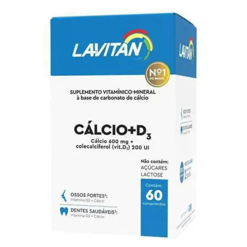 LAVITAN CáLCIO + D3 60 CáPSULAS - CIMED