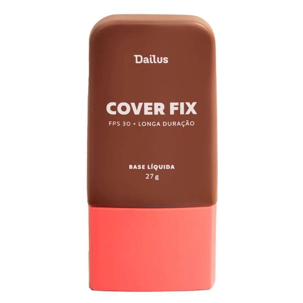 BASE LíQUIDA COVER FIX 30ML DAILUS COBERTURA PERFEITA E ALTA FIXAçãO D11 ESCURO