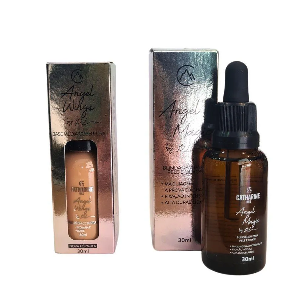 KIT CATHARINE HILL BASE COR MC03+BLINDAGEM ANGEL MAGIC 30ML - QUALIDADE GARANTIDA