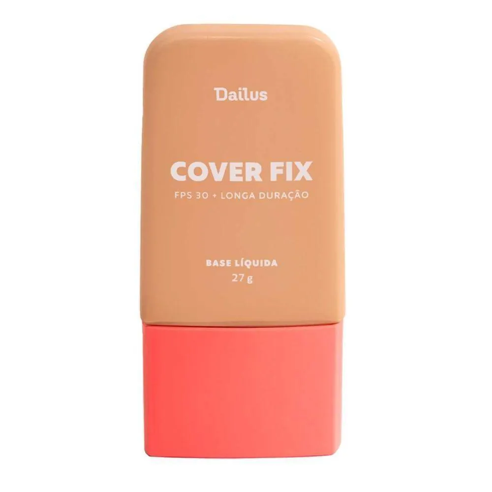 BASE LíQUIDA COVER FIX 30ML DAILUS COBERTURA PERFEITA E ALTA FIXAçãO D6 MéDIO