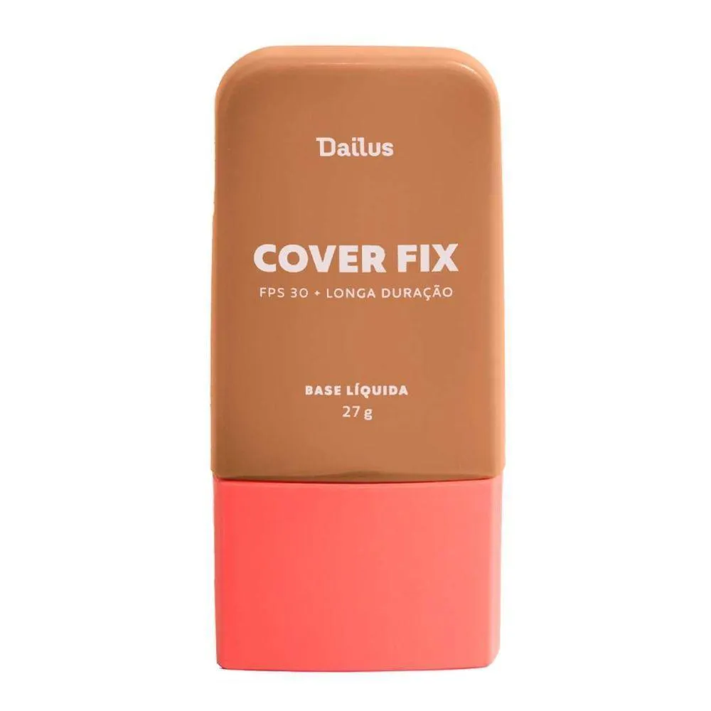 BASE LíQUIDA COVER FIX 30ML DAILUS COBERTURA PERFEITA E ALTA FIXAçãO D8 MéDIO