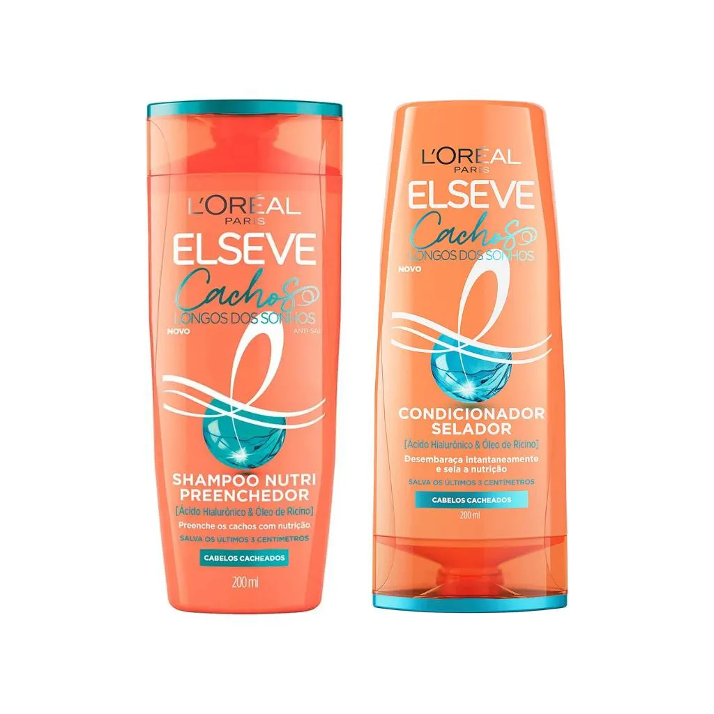KIT ELSEVE CACHOS DOS SONHOS 1 SHAMPOO 200ML + 1 COND 200ML