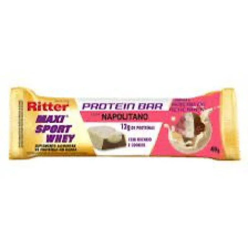 BARRA PROTEIN BAR SABOR NAPOLITANO ZERO AçúCAR RITTER 40 G